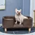 PawHut - Canapé chien/chat avec rebord, coussin moelleux H.31 cm - chocolat PawHut - Canapé chien/chat avec rebord, coussin moelleux H.31 cm - chocolat
