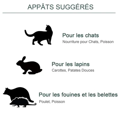 PawHut - Piège pour petits animaux lapin rat H.28 cm - vert