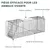 PawHut - Piège de capture pliable 2 portes poignée H.34 cm acier - gris