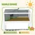 PawHut - Terrarium-sur pied étagère 2 zones toit ouvrant support lampe-gris PawHut - Terrarium-sur pied étagère 2 zones toit ouvrant support lampe-gris