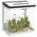 PawHut+ Aquarium en verre 28L - Filtre, couvercle & LED intégré - blanc