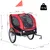 PawHut - Remorque vélo pour chiens avec 8 réflecteurs drapeau - rouge noir PawHut - Remorque vélo pour chiens avec 8 réflecteurs drapeau - rouge noir