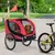 PawHut - Remorque vélo pour chiens avec 8 réflecteurs drapeau - rouge noir PawHut - Remorque vélo pour chiens avec 8 réflecteurs drapeau - rouge noir