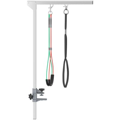 PawHut - Bras toilettage pliable pour chien taille moyenne H.74 cm - gris