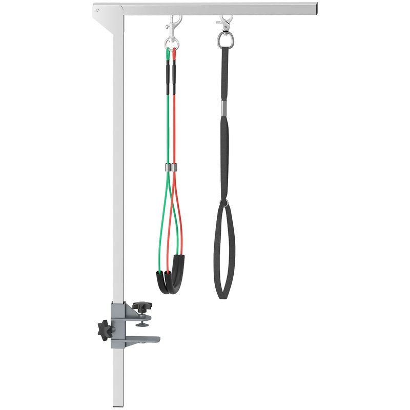 PawHut - Bras toilettage pliable pour chien taille moyenne H.74 cm - gris