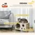 PawHut - Niche Grattoir Chat 2 en 1 - Design Vintage en Carton