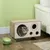 PawHut - Niche Grattoir Chat 2 en 1 - Design Vintage en Carton