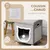PawHut - Grattoir-Pouf-3en1-Porte-Tête-Chat-Coussin-Amovible-Gris PawHut - Grattoir-Pouf-3en1-Porte-Tête-Chat-Coussin-Amovible-Gris