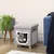 PawHut - Grattoir-Pouf-3en1-Porte-Tête-Chat-Coussin-Amovible-Gris PawHut - Grattoir-Pouf-3en1-Porte-Tête-Chat-Coussin-Amovible-Gris