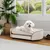 PawHut - Canapé Chien avec coussin amovible housse lavable H.19,5cm-Beige PawHut - Canapé Chien avec coussin amovible housse lavable H.19,5cm-Beige