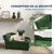 PawHut - Canapé chien méridienne coffre rangement intégré - vert