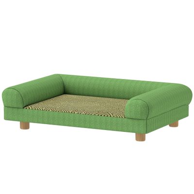 PawHut - Canapé chien velours côtelé accoudoirs H.17cm - vert
