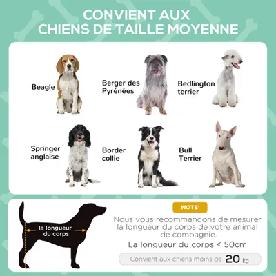 PawHut - Lit chien sur pieds auvent anti-UV Oxford sac inclus - gris PawHut - Lit chien sur pieds auvent anti-UV Oxford sac inclus - gris