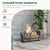 PawHut - Canapé pour chien - coussin déhoussable - H.31cm - gris