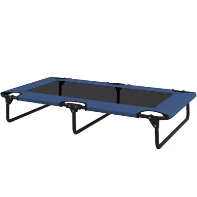 PawHut - Lit à Pieds pour Chien Pliable H.20cm - Bleu PawHut - Lit à Pieds pour Chien Pliable H.20cm - Bleu
