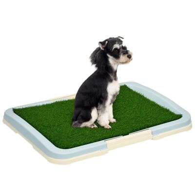 PawHut - Litière Chien Portable Gazon Synthétique Tiroir H.6cm - vert
