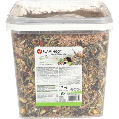 Friandise Mélange d'herbes Énergie Hompie seau 1,7 kg pour Lapin et Rongeur