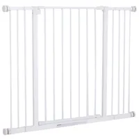 PawHut - Barrière de sécurité réglable L.76-107 cm - blanc