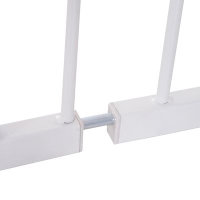PawHut - Barrière de sécurité réglable L.76-107 cm - blanc