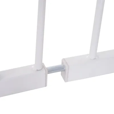 PawHut - Barrière de sécurité réglable L.76-107 cm - blanc
