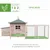 PawHut - Poulailler cottage enclos H.97 cm - naturel