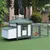 PawHut - Poulailler cottage enclos H.97 cm - vert blanc