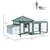 PawHut - Poulailler cottage enclos H.97 cm - vert blanc