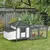 PawHut - Poulailler cottage enclos H.97 cm - gris blanc PawHut - Poulailler cottage enclos H.97 cm - gris blanc