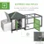 PawHut - Poulailler cottage enclos H.97 cm - gris blanc PawHut - Poulailler cottage enclos H.97 cm - gris blanc