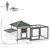 PawHut - Poulailler cottage enclos H.97 cm - gris blanc PawHut - Poulailler cottage enclos H.97 cm - gris blanc