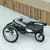 PawHut - Poussette buggy chien 3 roues pliable pneus gonflables - gris