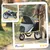 PawHut - Poussette buggy chien 3 roues pliable pneus gonflables - gris