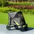 PawHut - Poussette Chien Pliable 4 Roues avec Rangements - noir gris jaune PawHut - Poussette Chien Pliable 4 Roues avec Rangements - noir gris jaune