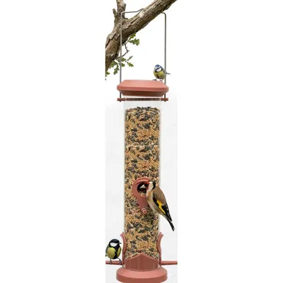 Mangeoire silo à graines,  terra, hauteur 44 cm pour oiseaux