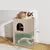 Pawffee Niche pour Chat d'Intérieur, Nid de Chat Grande Maison à 2 Étages Pawffee Niche pour Chat d'Intérieur, Nid de Chat Grande Maison à 2 Étages