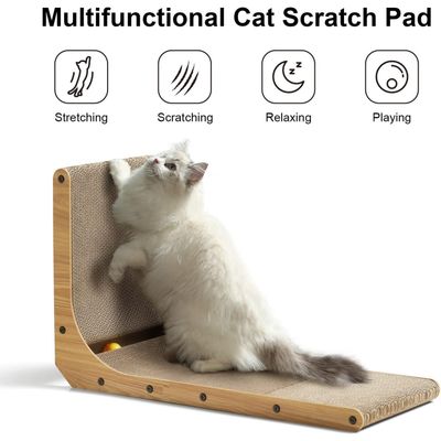 Pawffee Planche Gratter en Forme de L de 68 cm de Haut pour Mur et Coin