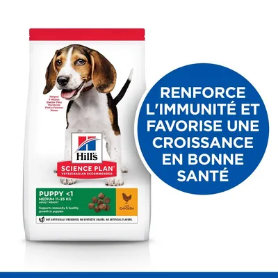HILL'S - CHIEN SCIENCE PLAN PUPPY MEDIUM POULET HILL'S - CHIEN SCIENCE PLAN PUPPY MEDIUM POULET