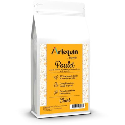 Arlequin - CROQUETTE CHIOT SANS CÉRÉALES    POULET DINDE SAUMON
