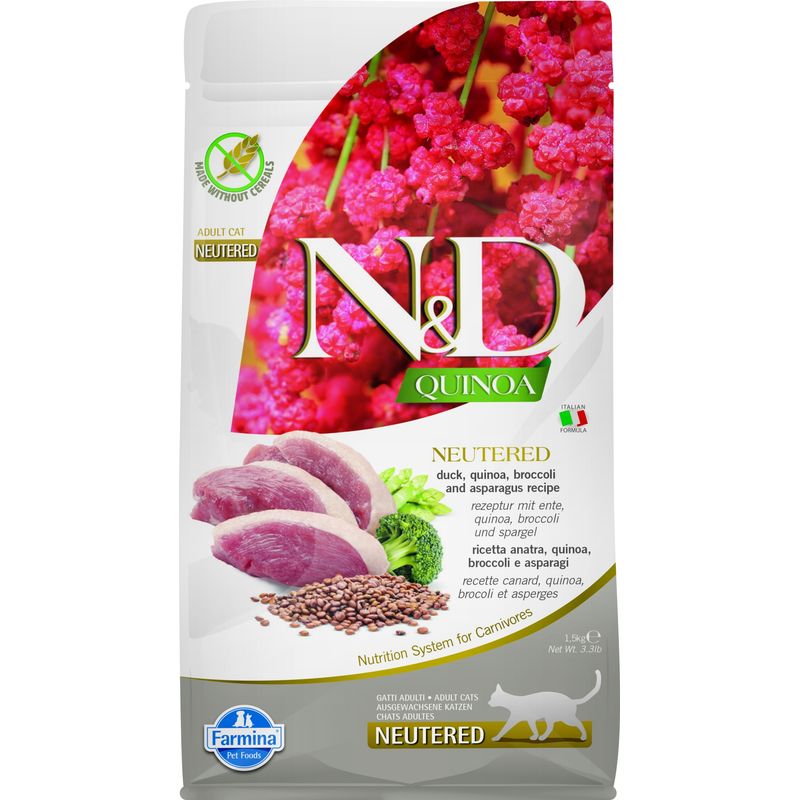 N&D Quinoa Skin & Coat pour chat Canard 1,5 kg
