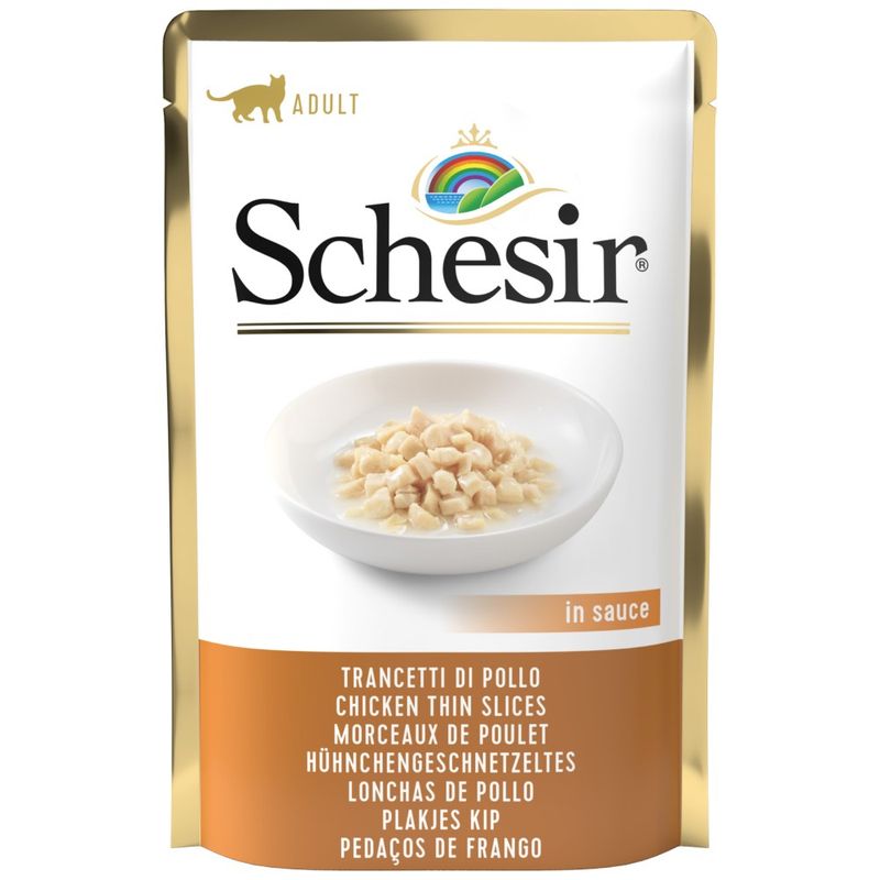 SCHESIR - Pâtée en gelée poulet en sauce chat (sachet 85g) - SCHESIR