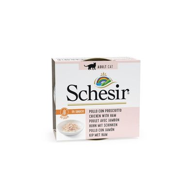 SCHESIR - Pâtée en sauce poulet/jambon chat (boite 70g) - SCHESIR