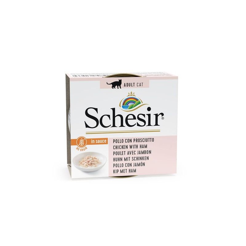 SCHESIR - Pâtée en sauce poulet/jambon chat (boite 70g) - SCHESIR