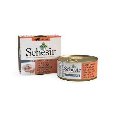 SCHESIR - Pâtées morceaux thon/papaye chat (boite 75g) - SCHESIR