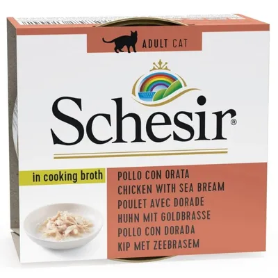 SCHESIR - Bouillon poulet/daurade chat (boite 70g) - SCHESIR