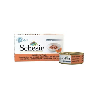 SCHESIR - Bouillon thon/papaye chat (boite 6x50g) - SCHESIR
