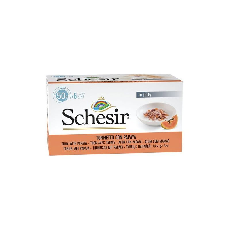 SCHESIR - Bouillon thon/papaye chat (boite 6x50g) - SCHESIR