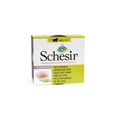 SCHESIR - Pâtées morceaux filets poulet/pomme chat (boite 75g) - SCHESIR