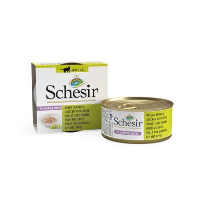 SCHESIR - Pâtées morceaux filets poulet/pomme chat (boite 75g) - SCHESIR