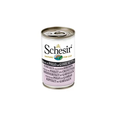 SCHESIR - Pâtée en gelée poulet/crevettes chat (boite 140g) - SCHESIR SCHESIR - Pâtée en gelée poulet/crevettes chat (boite 140g) - SCHESIR