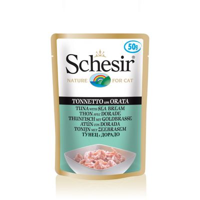 SCHESIR - Pâtée en gelée thon/daurade chat (sachet 50g) - SCHESIR